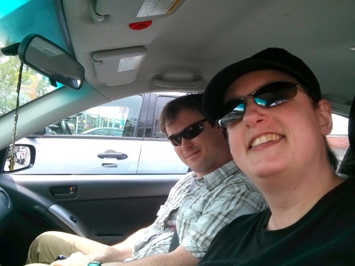 Goofy Pre-Trip Car Selfie
